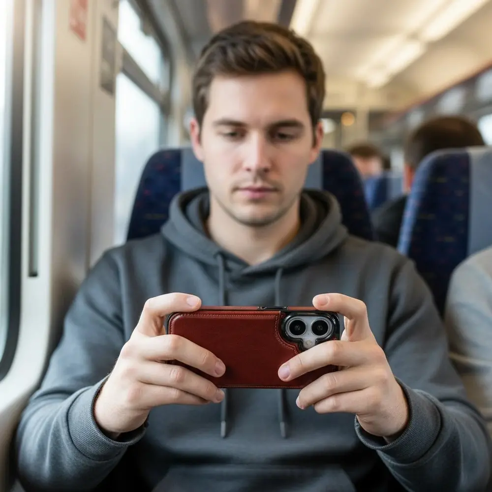 ShieldCase ShieldCase iPhone 17 étui portefeuille (marron) ShieldCase ShieldCase iPhone 17 étui portefeuille (marron)