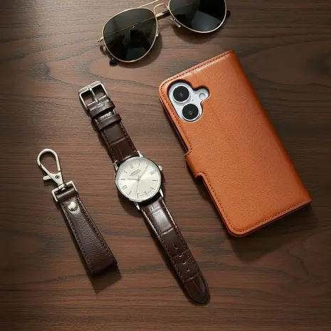 ShieldCase ShieldCase iPhone 17 étui bibliothèque en cuir (marron) ShieldCase ShieldCase iPhone 17 étui bibliothèque en cuir (marron)