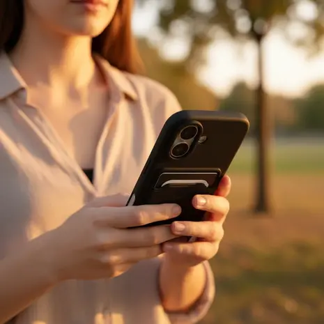 ShieldCase ShieldCase iPhone 17 coque en silicone porte carte (noir)