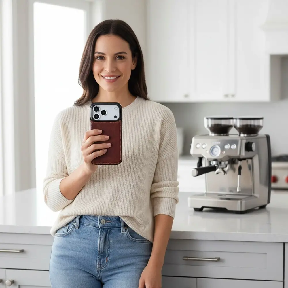 ShieldCase ShieldCase iPhone 17 Pro étui portefeuille (marron) ShieldCase ShieldCase iPhone 17 Pro étui portefeuille (marron)