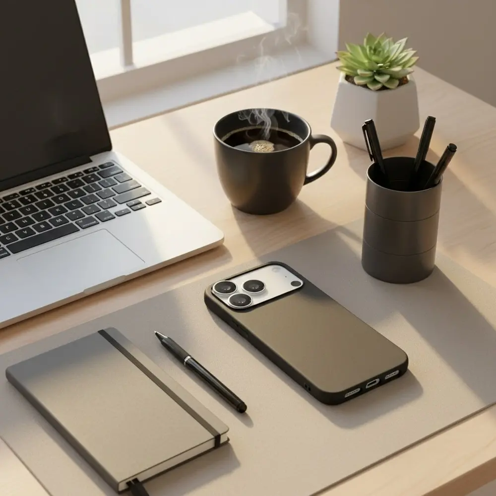 Ceezs Ceezs coque en silicone iPhone 17 Pro (noir)