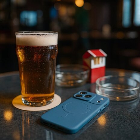 ShieldCase ShieldCase Coque arrière MagSafe en silicone pour iPhone 17 Pro (bleu foncé) ShieldCase ShieldCase Coque arrière MagSafe en silicone pour iPhone 17 Pro (bleu foncé)