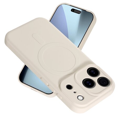 ShieldCase ShieldCase Coque arrière MagSafe en silicone pour iPhone 17 Pro (beige) ShieldCase ShieldCase Coque arrière MagSafe en silicone pour iPhone 17 Pro (beige)