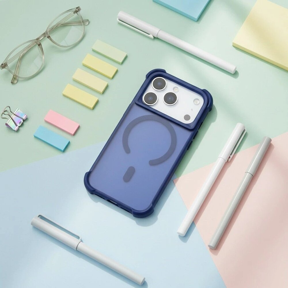 Coverzs Coverzs Coque antichoc mate avec MagSafe iPhone 17 Pro (bleu foncé) Coverzs Coverzs Coque antichoc mate avec MagSafe iPhone 17 Pro (bleu foncé)