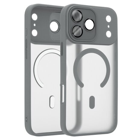 Coverzs Coverzs iPhone 17 Pro Max coque mate MagSafe avec cache de caméra (gris)