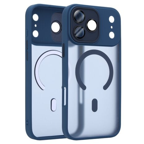 Coverzs Coverzs iPhone 17 Pro Max coque mate MagSafe avec cache de caméra (bleu foncé)