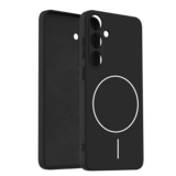 Coverzs Coque MagSafe en silicone 'slim' Samsung Galaxy S25 (noir)