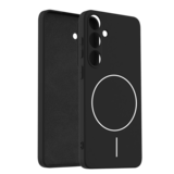 Coverzs Coque MagSafe en silicone 'slim' Samsung Galaxy S25 Plus (noir)