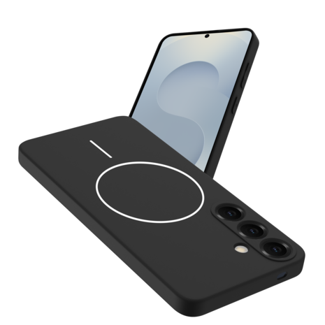 Coverzs Coverzs Coque MagSafe en silicone 'slim' Samsung Galaxy S25 Plus (noir)