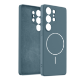 Coverzs Coque MagSafe en silicone 'slim' Samsung Galaxy S25 Plus (bleu foncé)