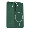 Coverzs Coverzs Coque MagSafe en silicone 'slim' Samsung Galaxy S24 Plus (vert foncé)
