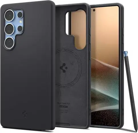 Spigen Spigen Samsung Galaxy S25 Ultra silicone Fit MagFit coque (noir)