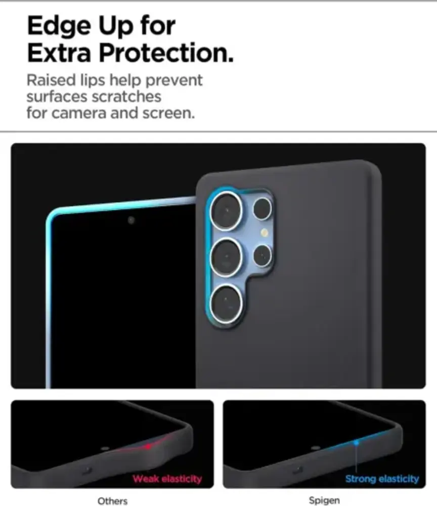 Spigen Spigen Samsung Galaxy S25 Ultra silicone Fit MagFit coque (noir)