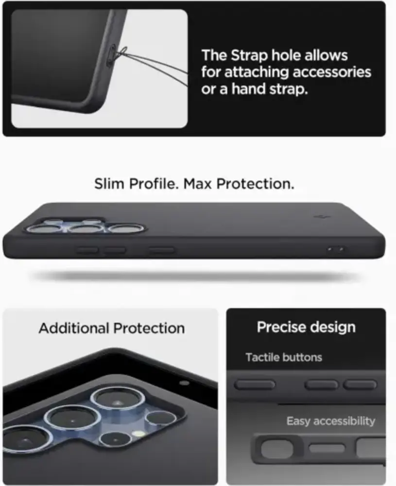 Spigen Spigen Samsung Galaxy S25 Ultra silicone Fit MagFit coque (noir)