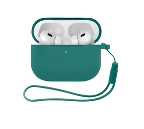 ShieldCase Airpods Pro 3 coque en silicone avec cordon (vert foncé)