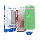 Coverzs iPhone 15 Tempered Glass Privacy protecteur d'écran avec cadre (2-Pack)