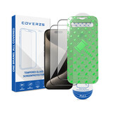 Coverzs iPhone 15 Pro Tempered Glass protecteur d'écran avec cadre (2-Pack)