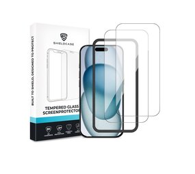 ShieldCase iPhone 15 Plus Tempered Glass Basic protecteur d'écran (2-Pack)