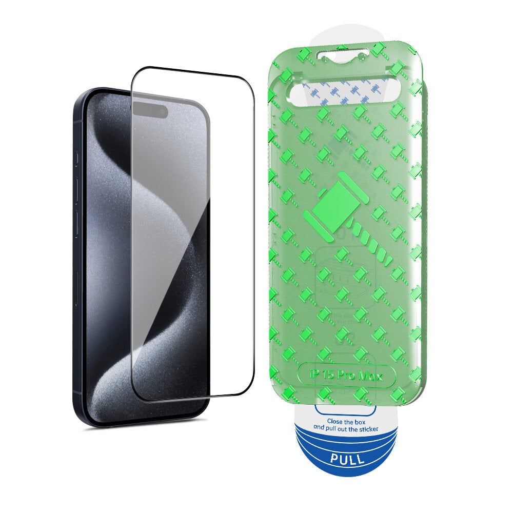 Coverzs Coverzs iPhone 15 Pro Max Tempered Glass protecteur d'écran avec cadre (2-Pack)