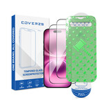 Coverzs iPhone 16 Tempered Glass protecteur d'écran avec cadre (2-Pack)