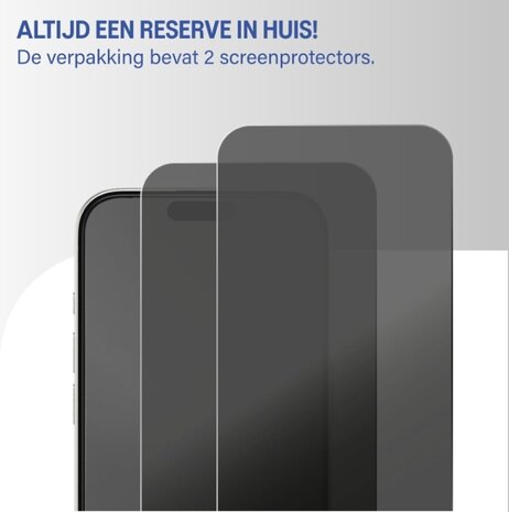 Coverzs Coverzs iPhone 16 Tempered Glass Privacy protecteur d'écran avec cadre (2-Pack)