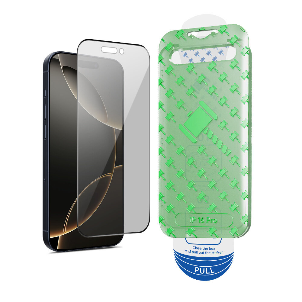 Coverzs Coverzs iPhone 16 Pro Tempered Glass Privacy protecteur d'écran avec cadre (2-Pack)