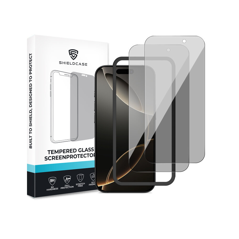ShieldCase ShieldCase iPhone 16 Pro Tempered Glass Basic Privacy protecteur d'écran (2-Pack)