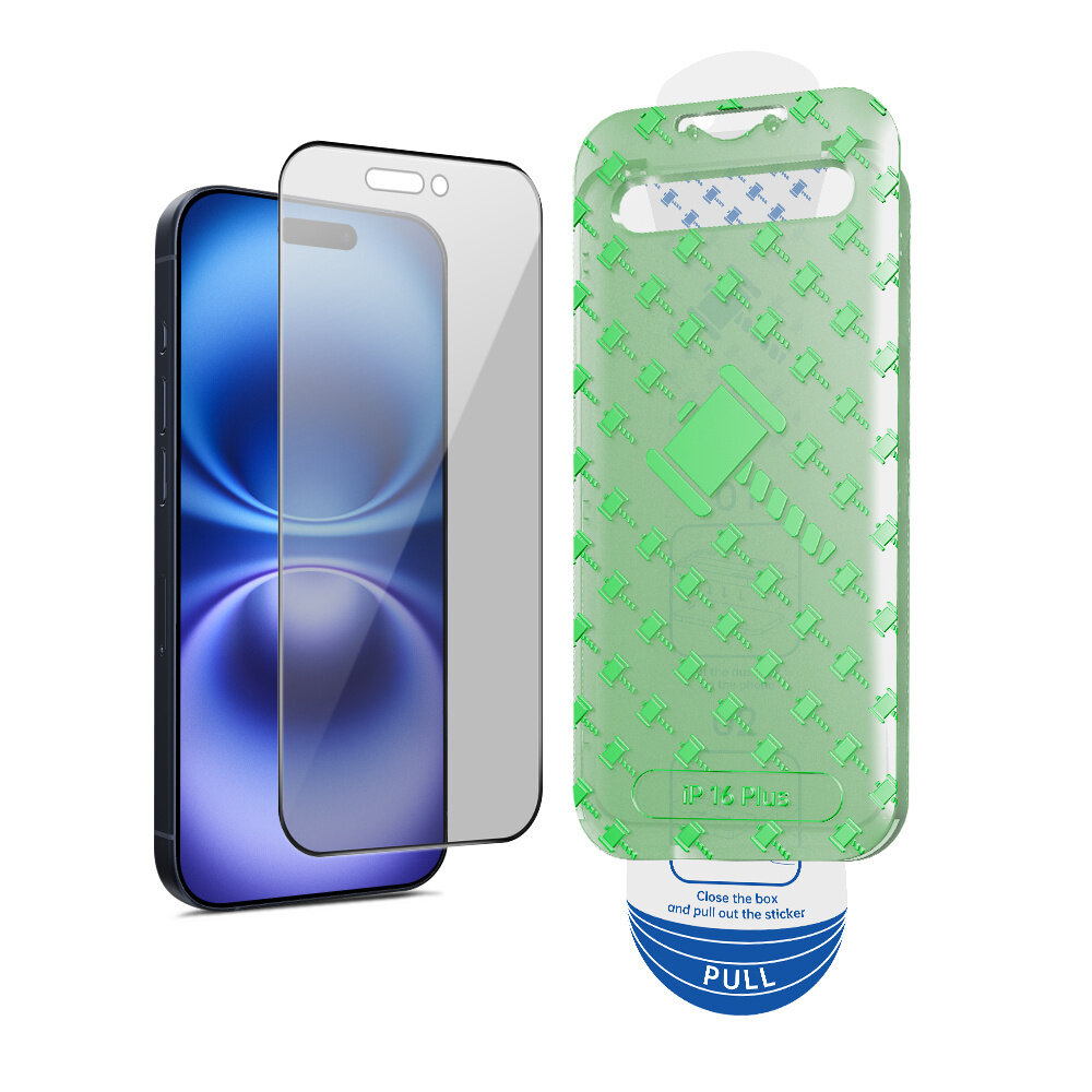 Coverzs Coverzs iPhone 16 Plus Tempered Glass Privacy protecteur d'écran avec cadre (2-Pack)