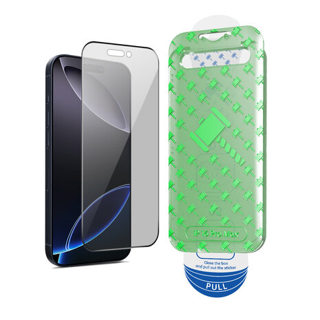 Coverzs Coverzs iPhone 16 Pro Max Tempered Glass Privacy protecteur d'écran avec cadre (2-Pack)