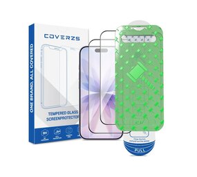 Coverzs iPhone 17 Tempered Glass protecteur d'écran avec cadre (2-Pack)