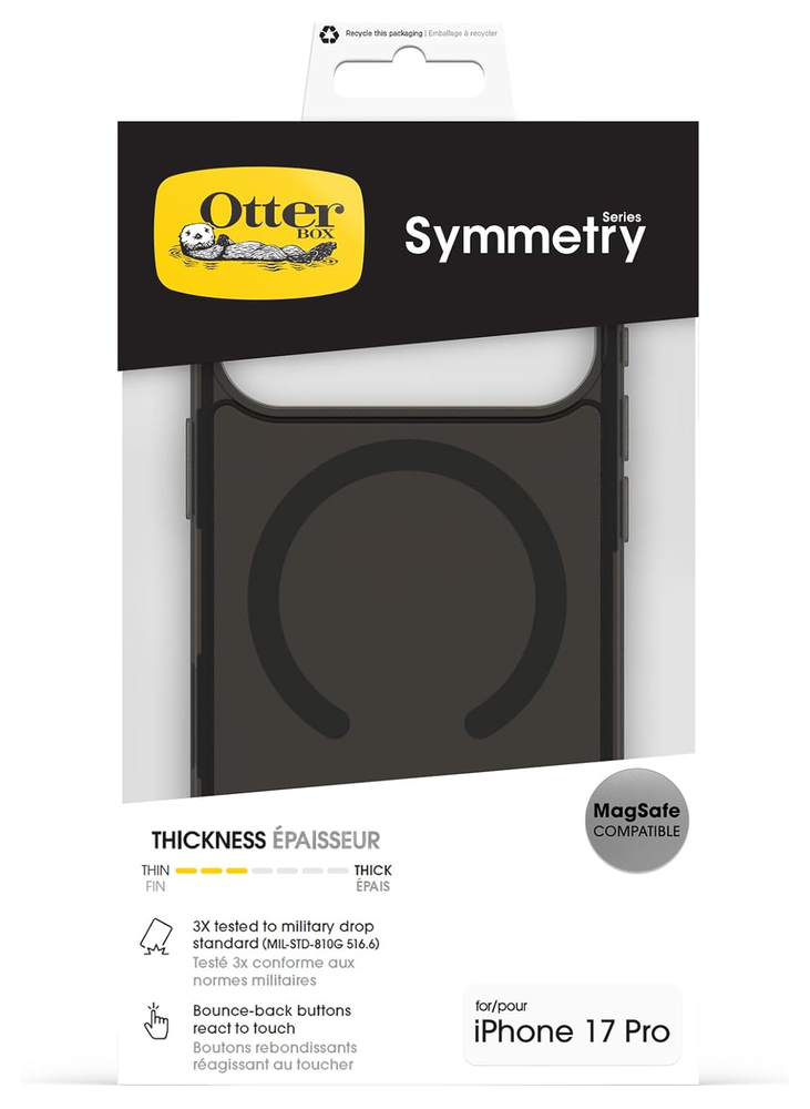 Otterbox Otterbox iPhone 17 Pro Symmetry Clear MagSafe coque (noir)
