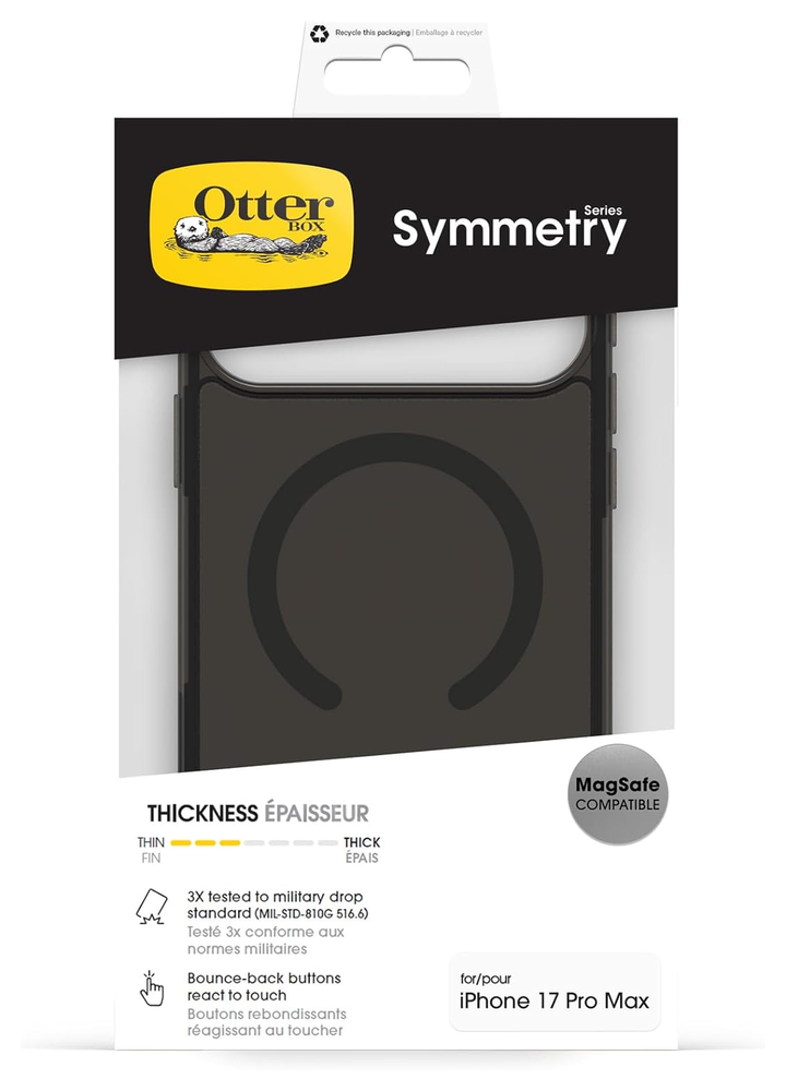 Otterbox Otterbox iPhone 17 Pro Max Symmetry Clear MagSafe coque (noir)