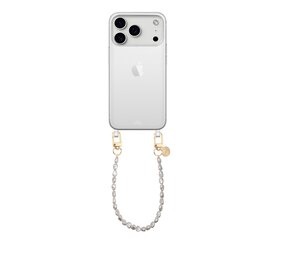xoxo Wildhearts iPhone 17 Pro Max - Pearlfection Coque en transparente avec cordon - court cordon