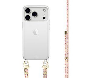 xoxo Wildhearts iPhone 17 Pro - Rainbow Vibes Coque en transparente avec cordon