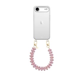 xoxo Wildhearts iPhone 17 Air - Funky Hearts (Pink Metal) Coque en transparente avec cordon