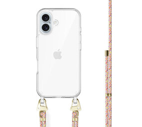 xoxo Wildhearts iPhone 17 - Rainbow Vibes Coque en transparente avec cordon