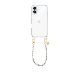 xoxo Wildhearts iPhone 17 - Pearlfection Coque en transparente avec cordon - court cordon