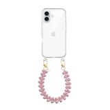 xoxo Wildhearts iPhone 17 - Funky Hearts (Pink Metal) Coque en transparente avec cordon