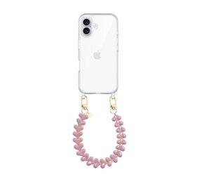 xoxo Wildhearts iPhone 17 - Funky Hearts (Pink Metal) Coque en transparente avec cordon