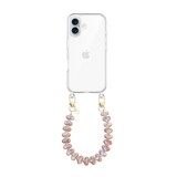 xoxo Wildhearts iPhone 17 - Funky Hearts (Champagne Pearl) Coque en transparente avec cordon