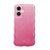 xoxo Wildhearts Glossy Wavy Case Pink Sorbet - iPhone 16 Plus coque