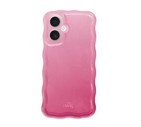 xoxo Wildhearts Glossy Wavy Case Pink Sorbet - iPhone 16 Plus coque