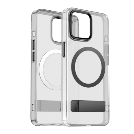 Coverzs Coverzs iPhone 13 MagSafe hardcase avec debout (noir)