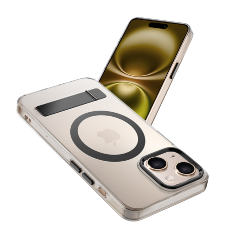 Coverzs Coverzs iPhone 13 MagSafe hardcase avec debout (noir)