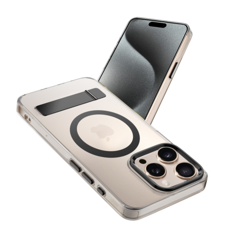 Coverzs Coverzs iPhone 13 Pro MagSafe hardcase avec debout (noir)