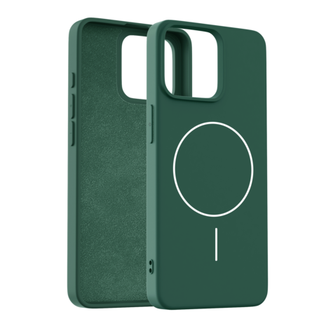 Coverzs Coverzs iPhone 13 Pro coque MagSafe en silicone 'Slim' (vert)