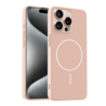 Coverzs Coverzs iPhone 13 Pro Max coque MagSafe en silicone 'Slim' (rose clair)