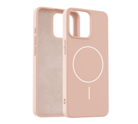 Coverzs iPhone 14 Pro coque MagSafe en silicone 'Slim' (rose clair)