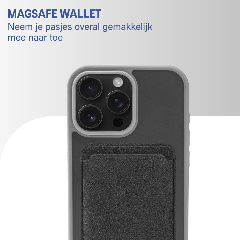 Coverzs Coverzs iPhone 14 Pro matte MagSafe case avec debout (gris)