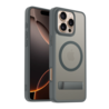 Coverzs Coverzs iPhone 14 Pro Max matte MagSafe case avec debout (gris)